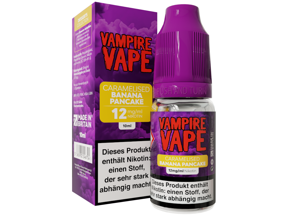 Vampire Vape - Dessert Collection - Caramelised Banana Pancake - 10ml Fertigliquid (Nikotin)