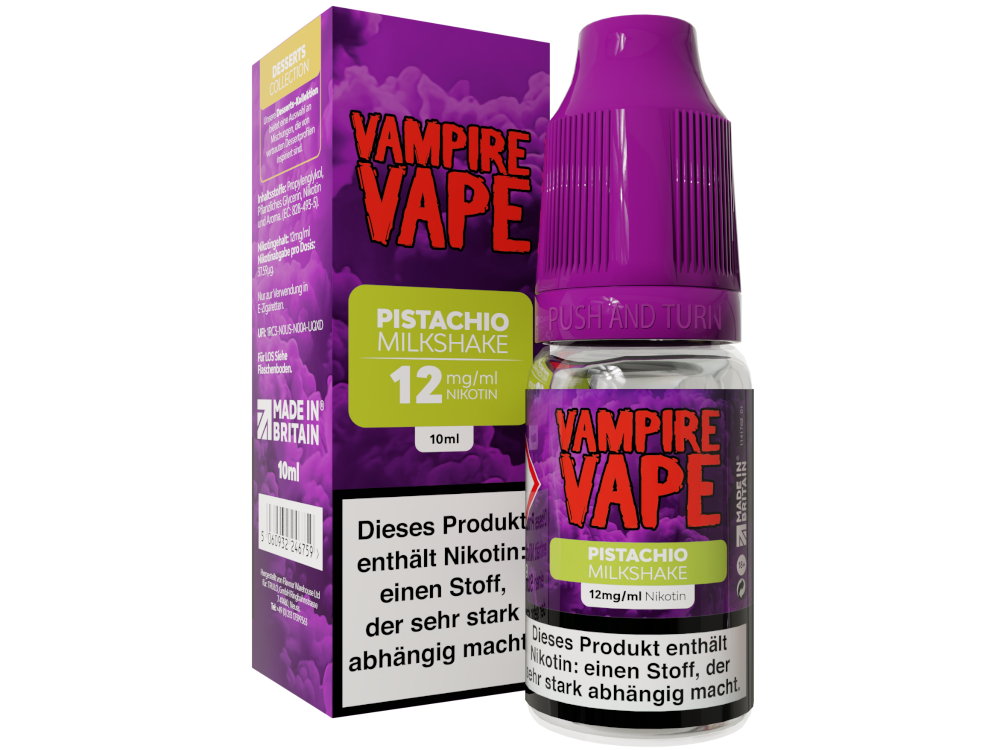 Vampire Vape - Dessert Collection - Pistachio Milkshake - 10ml Fertigliquid (Nikotin)