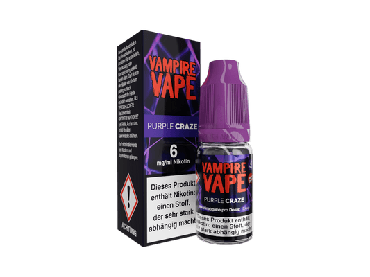 Vampire Vape - Purple Craze - 10ml Fertigliquid (Nikotinfrei/Nikotin) - 1er Packung 6 mg/ml - Vapes4you