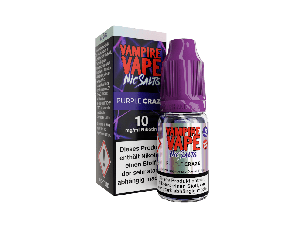 Vampire Vape - Purple Craze - 10ml Fertigliquid (Nikotinsalz) - 1er Packung 10 mg/ml - Vapes4you