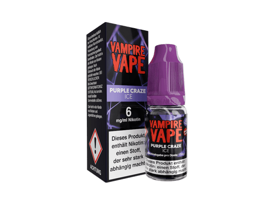 Vampire Vape - Purple Craze Ice - 10ml Fertigliquid (Nikotinfrei/Nikotin) - 1er Packung 6 mg/ml - Vapes4you