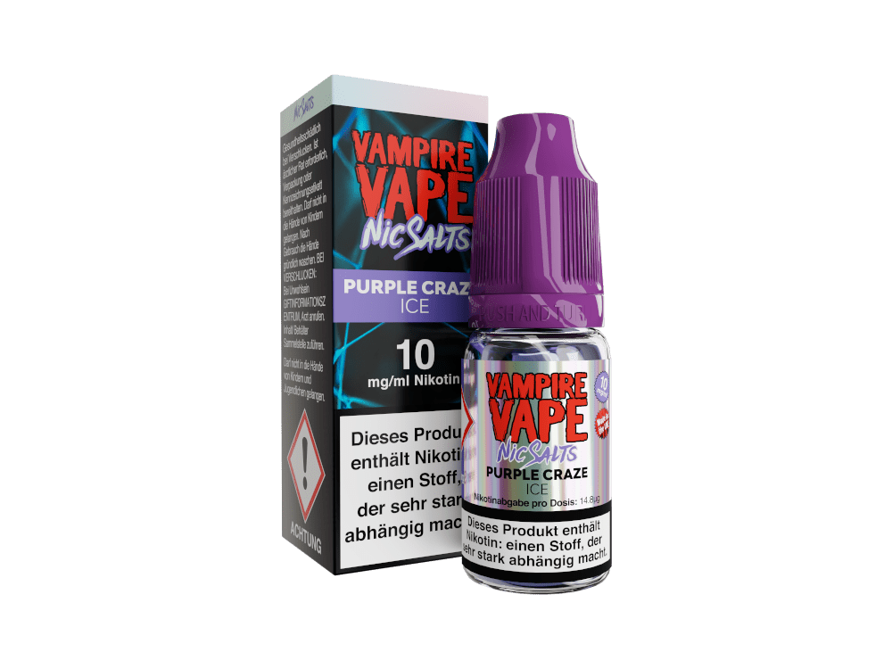 Vampire Vape - Purple Craze Ice - 10ml Fertigliquid (Nikotinsalz) - 1er Packung 10 mg/ml - Vapes4you