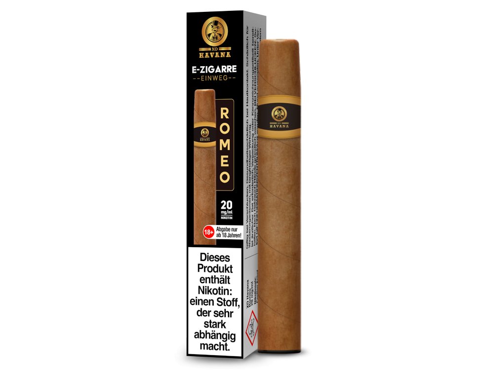 XO HAVANA - Cigar Vape - Einweg E - Zigarette - Romeo 1er Packung 20 mg/ml - Vapes4you