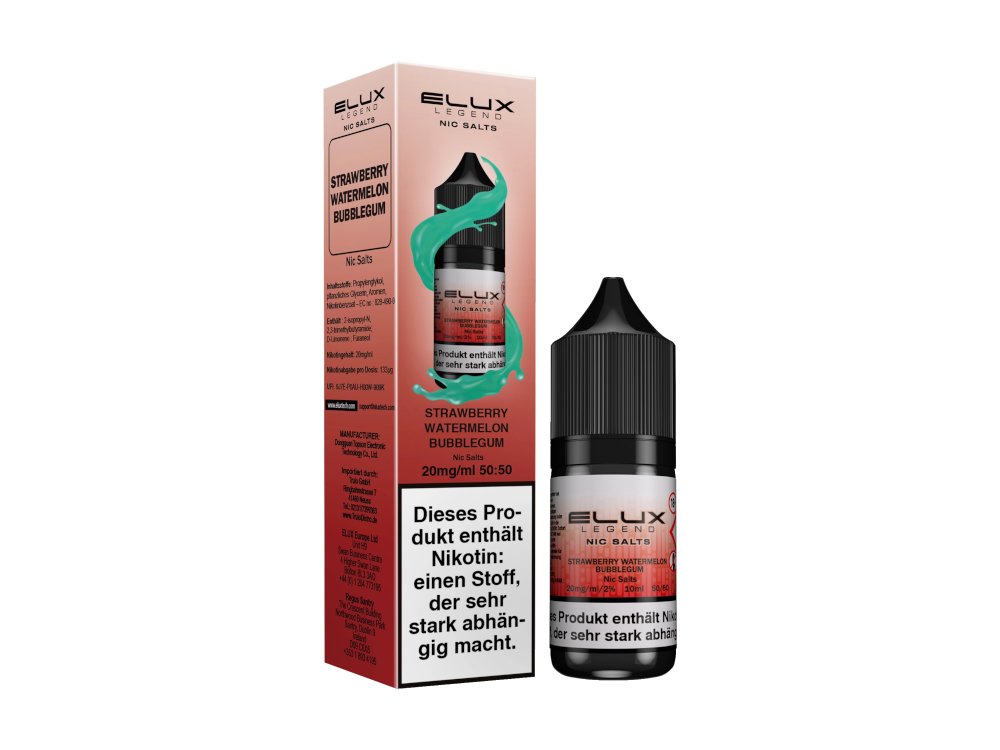 Elux - Strawberry Watermelon Bubblegum 10ml Fertigliquid (Nikotinsalz) - Strawberry Watermelon Bubblegum 10 mg/ml- Vapes4you