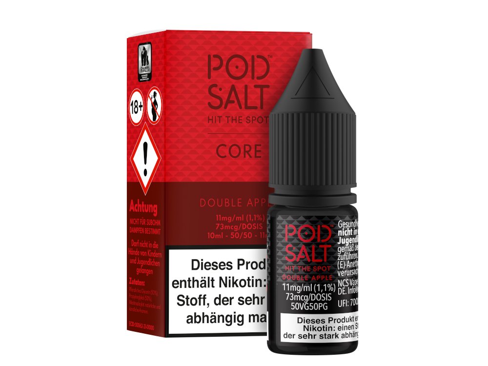 Pod Salt Core - Double Apple - 10ml Fertigliquid (Nikotinsalz) - 1er Packung 11 mg/ml - Vapes4you