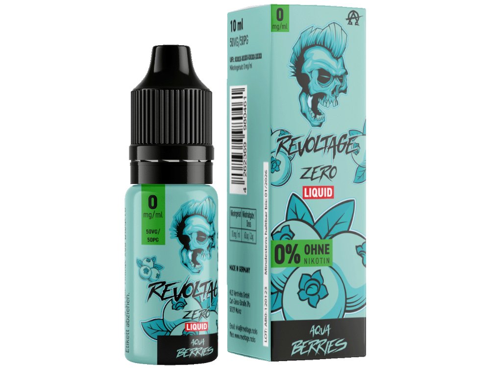 Revoltage - Aqua Berries - 10ml Fertigliquid (Nikotinfrei) - Aqua Berries 1er Packung 0 mg/ml- Vapes4you