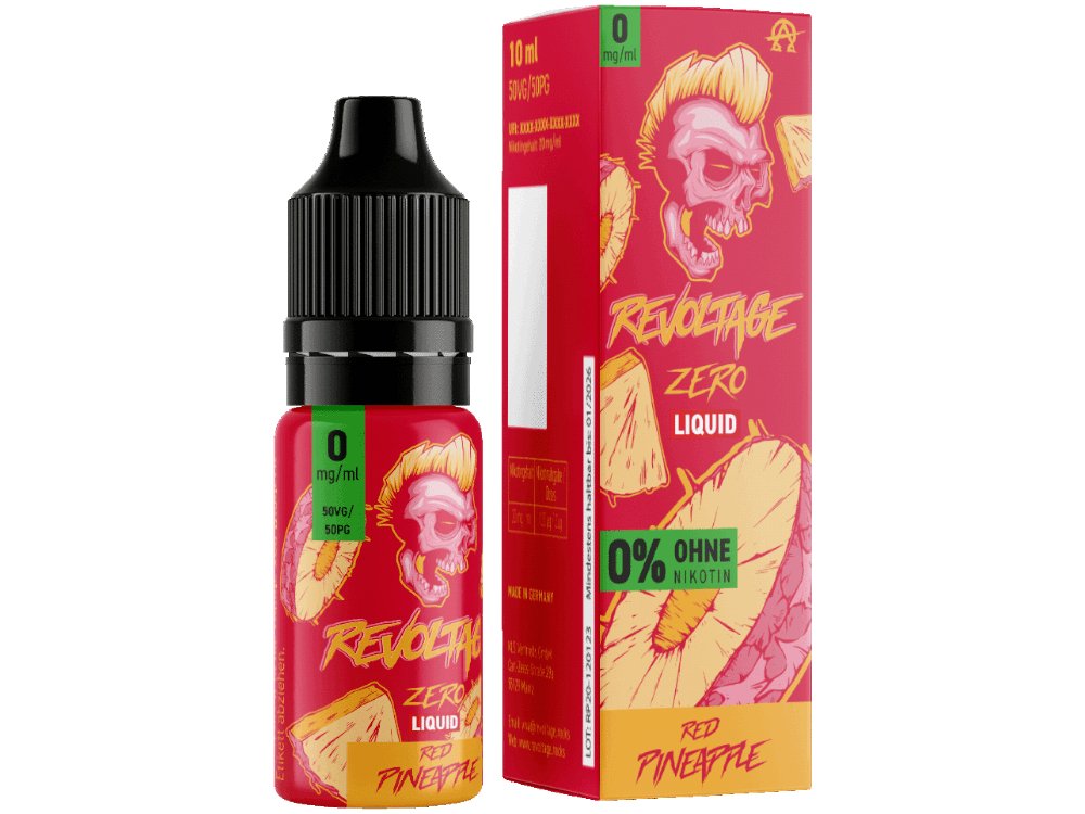 Revoltage - Red Pineapple - 10ml Fertigliquid (Nikotinfrei/Hybrid Nikotinsalz) - 1er Packung 10 mg/ml - Vapes4you