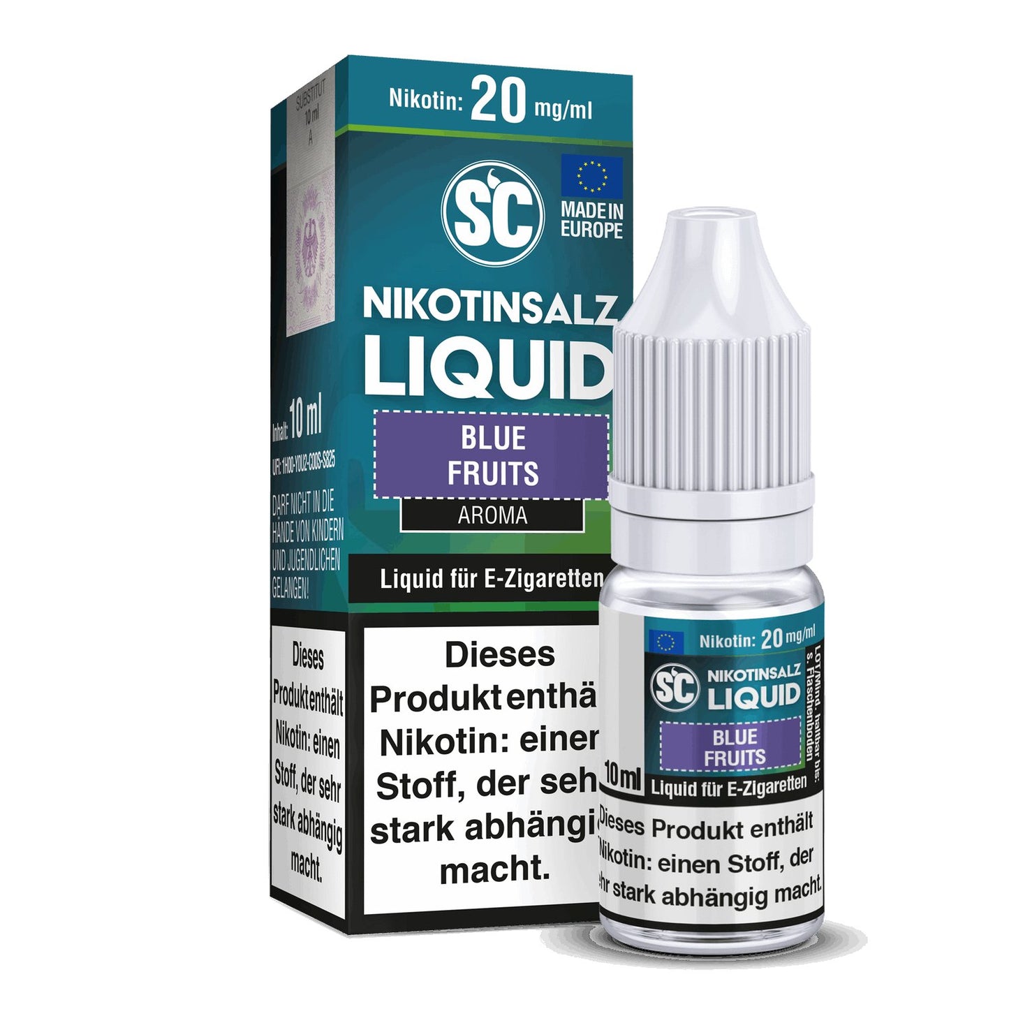 SC - Blue Fruits - 10ml Fertigliquid (Nikotinsalz) - 1er Packung 20 mg/ml - Vapes4you