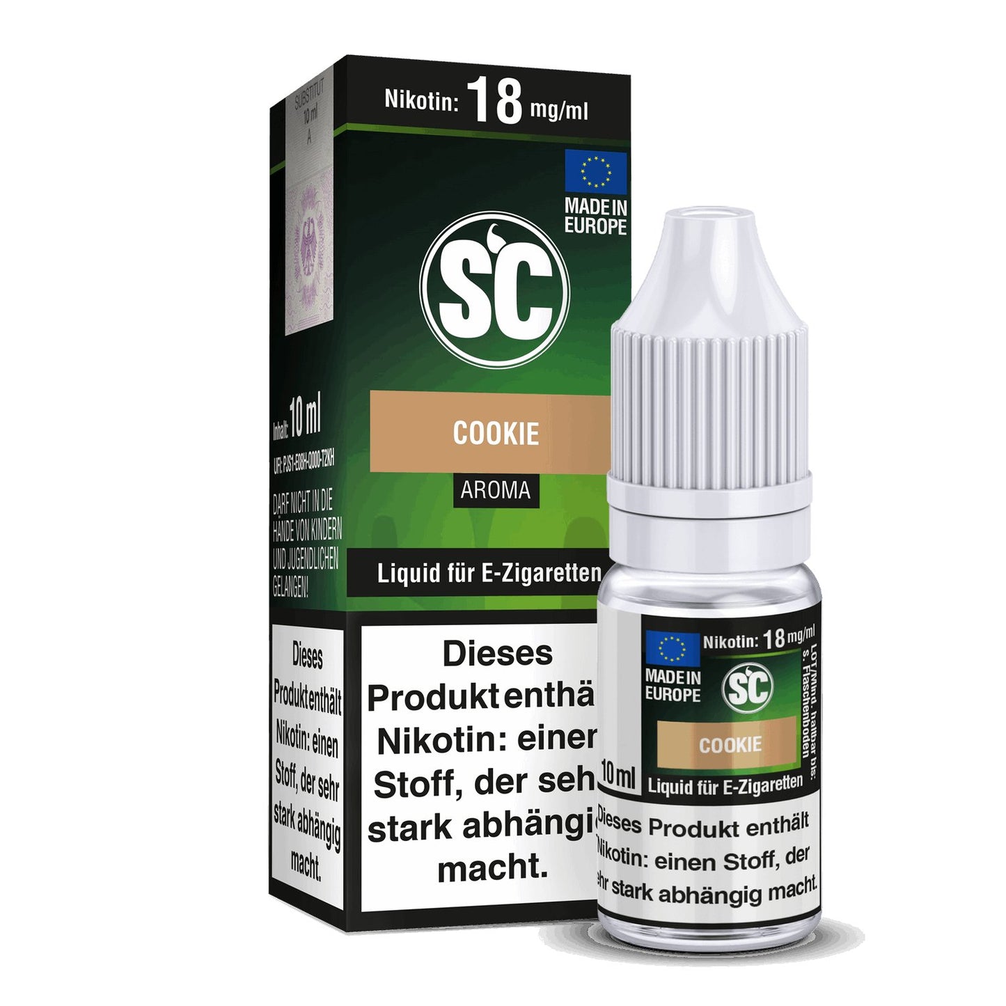 SC - Cookie - 10ml Fertigliquid (Nikotinfrei/Nikotin) - 1er Packung 0 mg/ml - Vapes4you