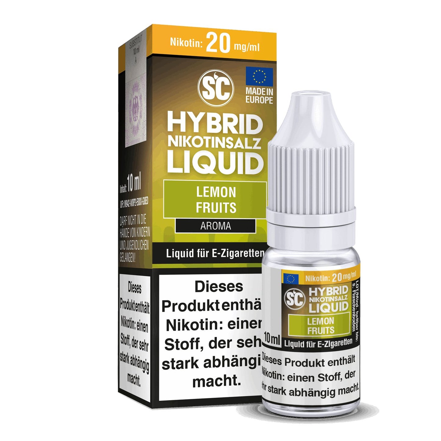 SC - Lemon Fruits - 10ml Fertigliquid (Hybrid Nikotinsalz) - 1er Packung 10 mg/ml - Vapes4you
