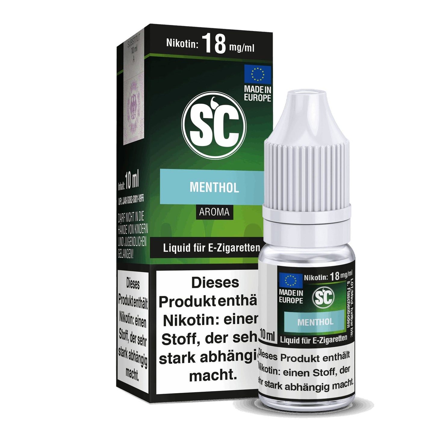 SC - Menthol - 10ml Fertigliquid (Nikotinfrei/Nikotin) - 1er Packung 0 mg/ml - Vapes4you