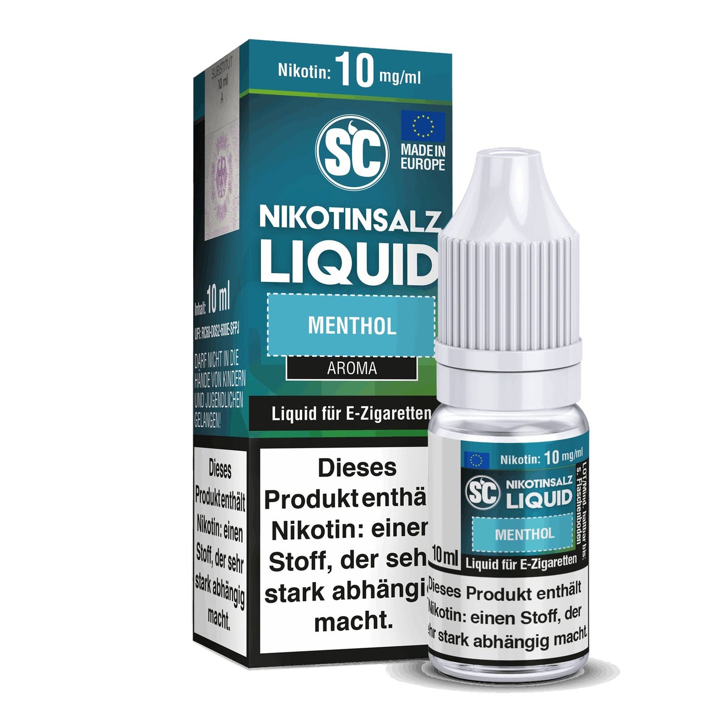 SC - Menthol - 10ml Fertigliquid (Nikotinsalz) - 1er Packung 10 mg/ml - Vapes4you