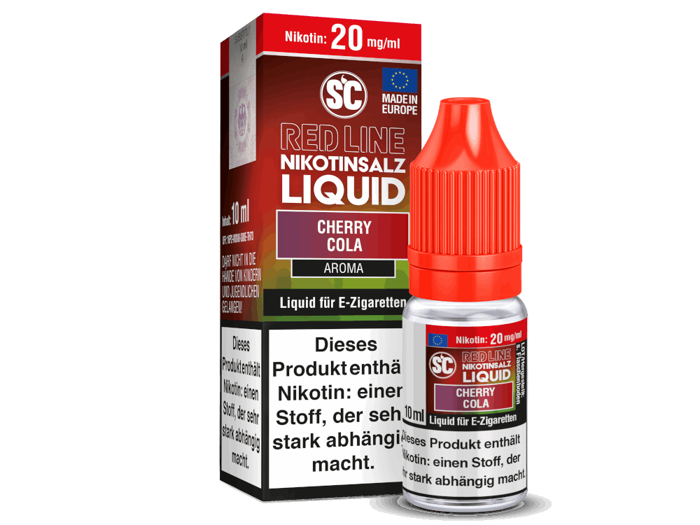 SC - Red Line Cherry Cola - 10ml Fertigliquid (Nikotinfrei/Nikotinsalz) - 1er Packung 10 mg/ml - Vapes4you
