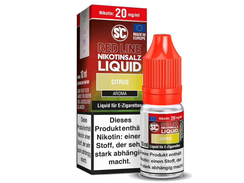 SC - Red Line Citrus - 10ml Fertigliquid (Nikotinfrei/Nikotinsalz) - 1er Packung 10 mg/ml - Vapes4you