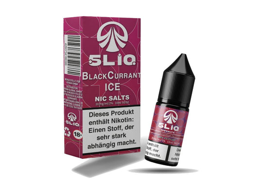 5LIQ - Blackcurrant Ice - 10ml Fertigliquid (Nikotinsalz) - Blackcurrant Ice 1er Packung - Vapes4you