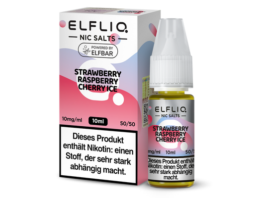 ELFLIQ - Strawberry Raspberry Cherry Ice - 10ml Fertigliquid (Nikotinsalz)