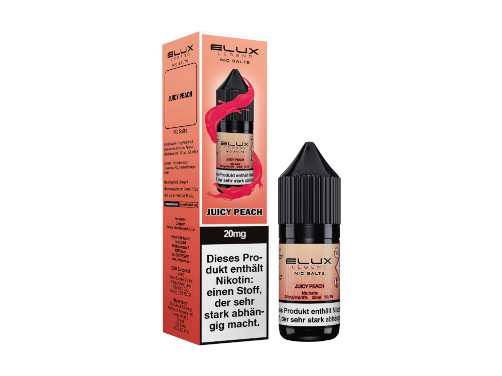 Elux - Juicy Peach - 10ml Fertigliquid (Nikotinsalz)