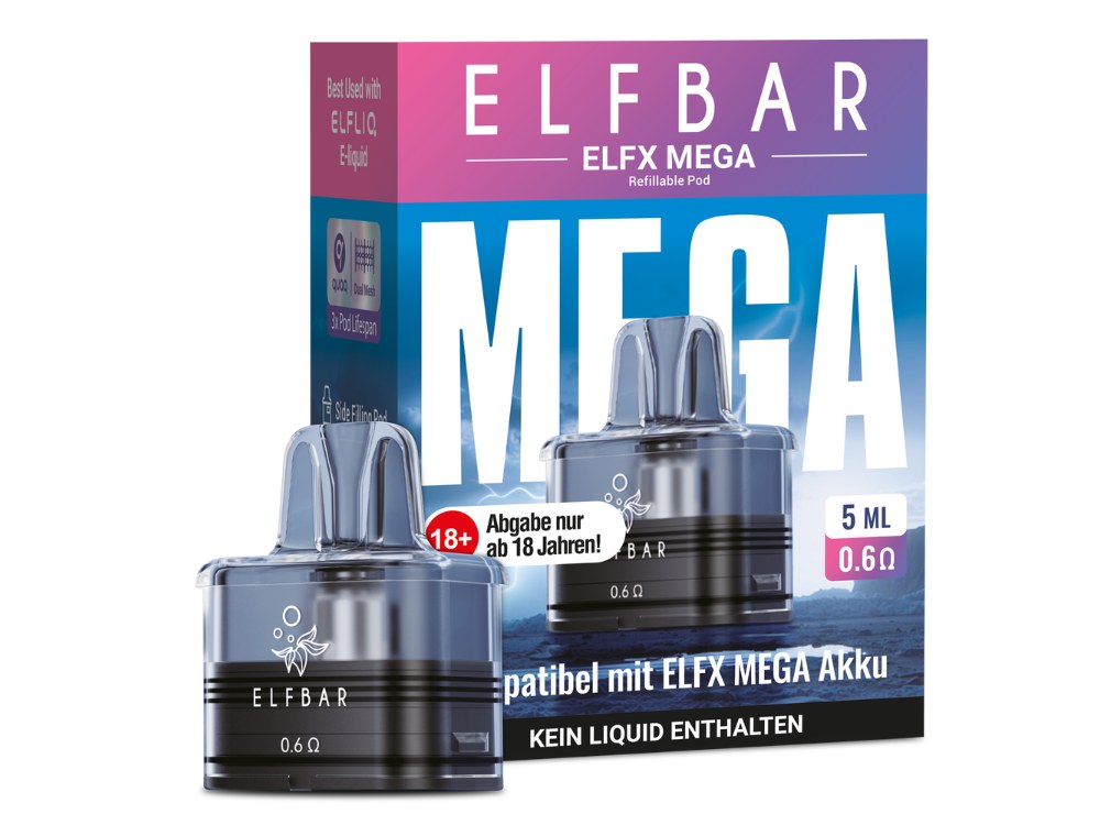 Elfbar - Elfx Mega - 5ml/10ml Pod mit Head
