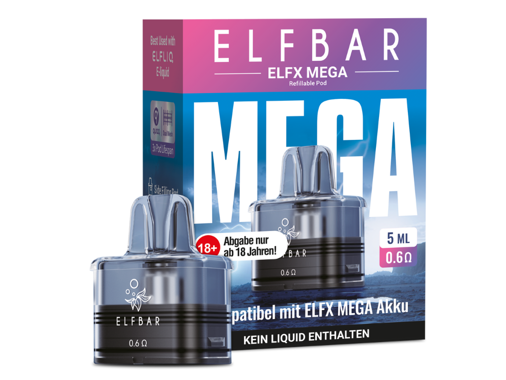 Elfbar - Elfx Mega - 5ml/10ml Pod mit Head