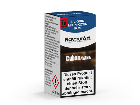 FlavourArt - Cuban Avana - 10ml Fertigliquid (Nikotin)