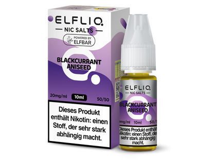 ELFLIQ - Blackcurrant Aniseed - 10ml Fertigliquid (Nikotinsalz)