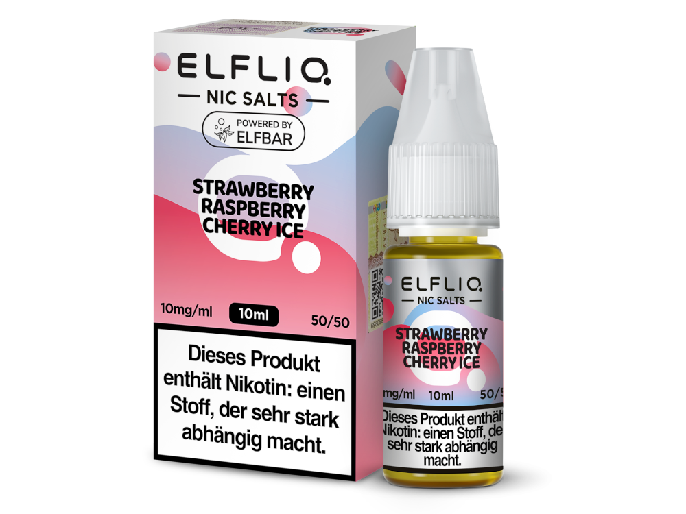 ELFLIQ - Strawberry Raspberry Cherry Ice - 10ml Fertigliquid (Nikotinsalz)