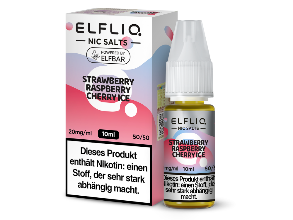 ELFLIQ - Strawberry Raspberry Cherry Ice - 10ml Fertigliquid (Nikotinsalz)