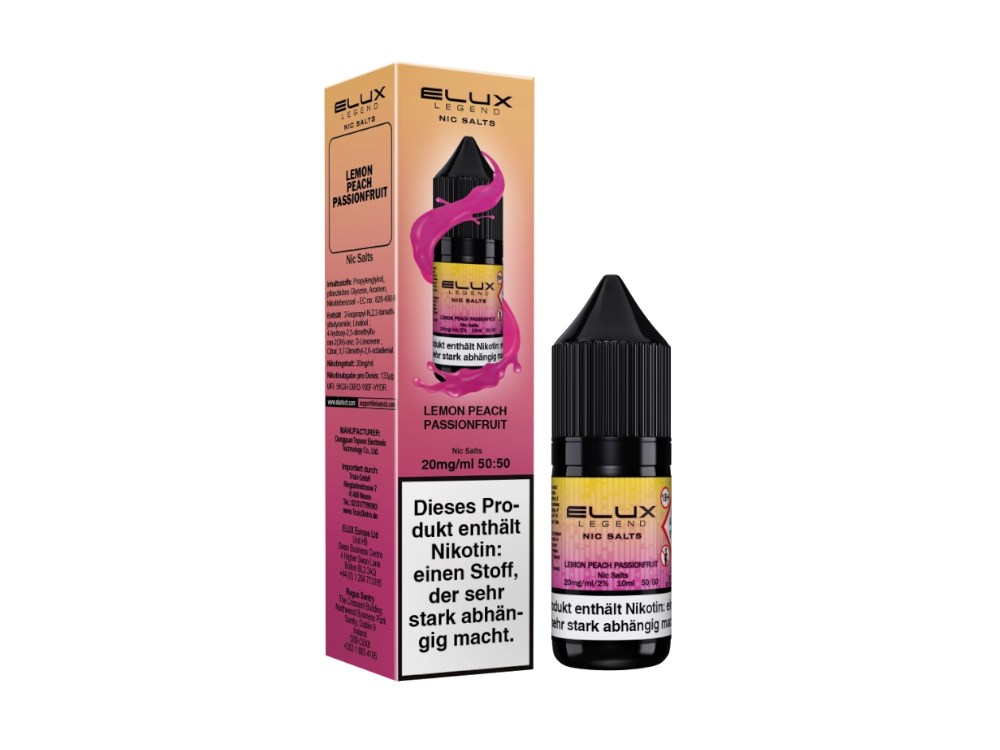 Elux - Lemon Peach Passion - 10ml Fertigliquid (Nikotinsalz)