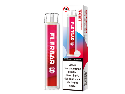 Flerbar - M - Einweg E-Zigarette (Nikotin) - Apple Ice 1er Packung 20 mg/ml- Vapes4you