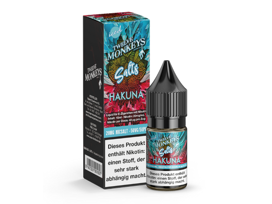 Twelve Monkeys - Iced - Hakuna - 10ml Fertigliquid (Nikotinsalz)