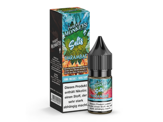 Twelve Monkeys - Iced - Harambae - 10ml Fertigliquid (Nikotinsalz)