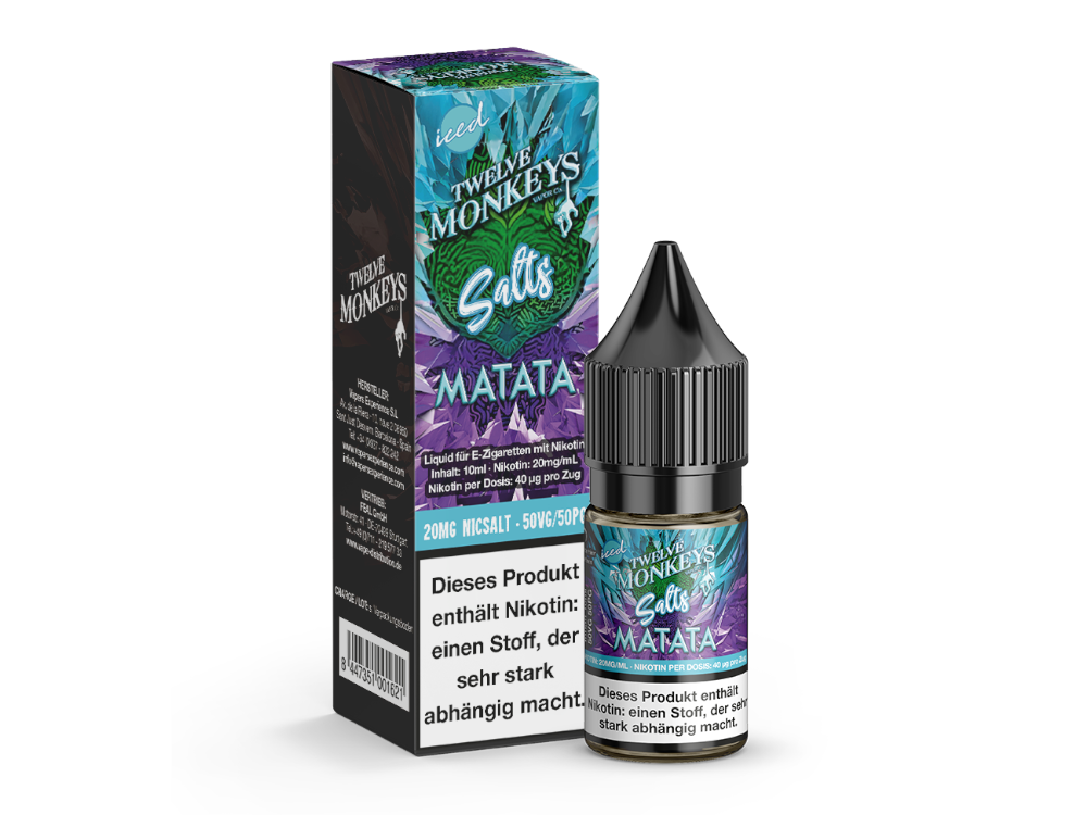 Twelve Monkeys - Iced - Matata - 10ml Fertigliquid (Nikotinsalz)