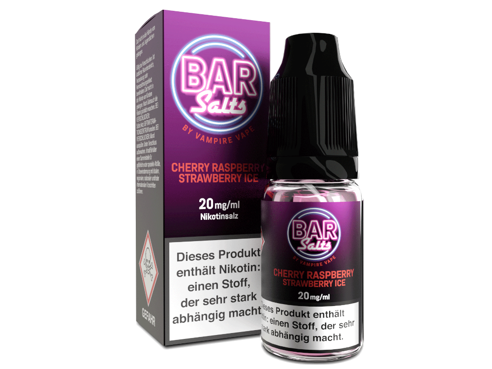 Vampire Vape - Bar Salts Cherry Rasperry Strawberry Ice - 10ml Fertigliquid (Nikotinsalz)