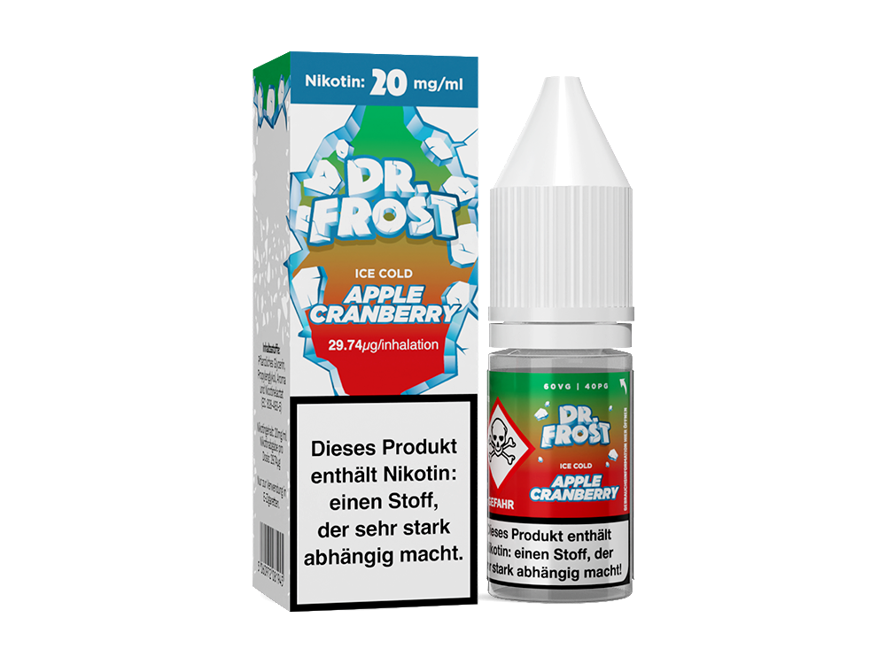 Dr. Frost Ice Cold - Apple Cranberry - 10ml Fertigliquid (Nikotinsalz)