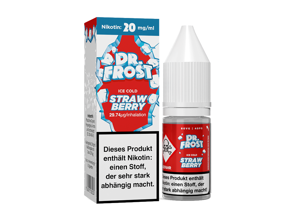 Dr. Frost Ice Cold - Strawberry - 10ml Fertigliquid (Nikotinsalz)