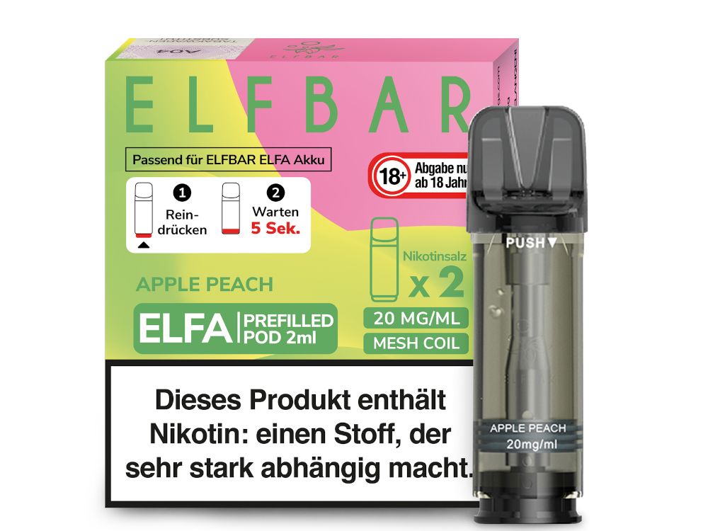 Elf Bar - Elfa - 2ml Prefilled Pods (2 Stück pro Packung)