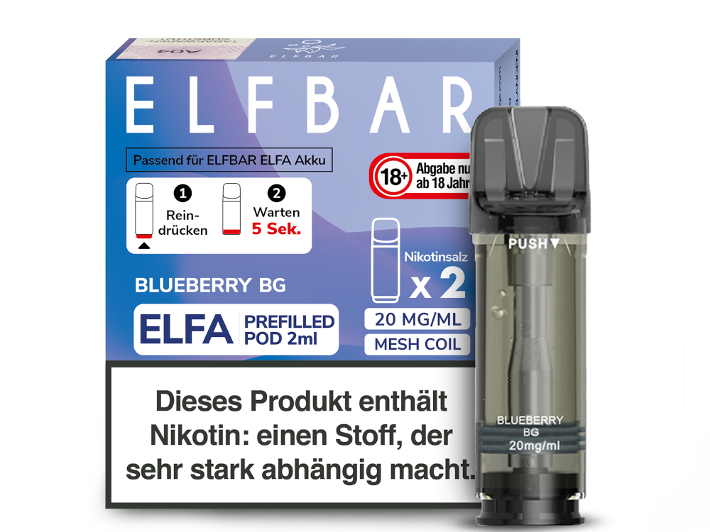 Elf Bar - Elfa - 2ml Prefilled Pods (2 Stück pro Packung)