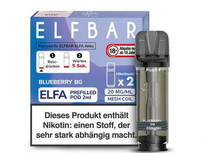 Elf Bar - Elfa - 2ml Prefilled Pods (2 Stück pro Packung)