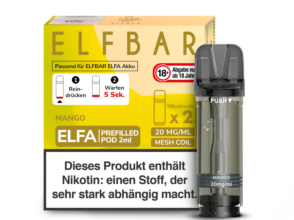 Elf Bar - Elfa - 2ml Prefilled Pods (2 Stück pro Packung)