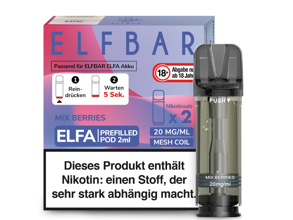 Elf Bar - Elfa - 2ml Prefilled Pods (2 Stück pro Packung)