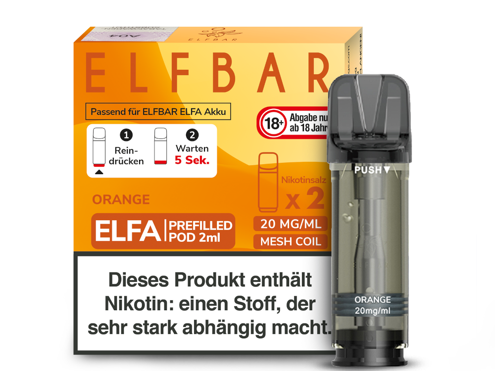 Elf Bar - Elfa - 2ml Prefilled Pods (2 Stück pro Packung)