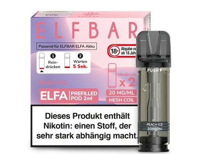 Elf Bar - Elfa - 2ml Prefilled Pods (2 Stück pro Packung)