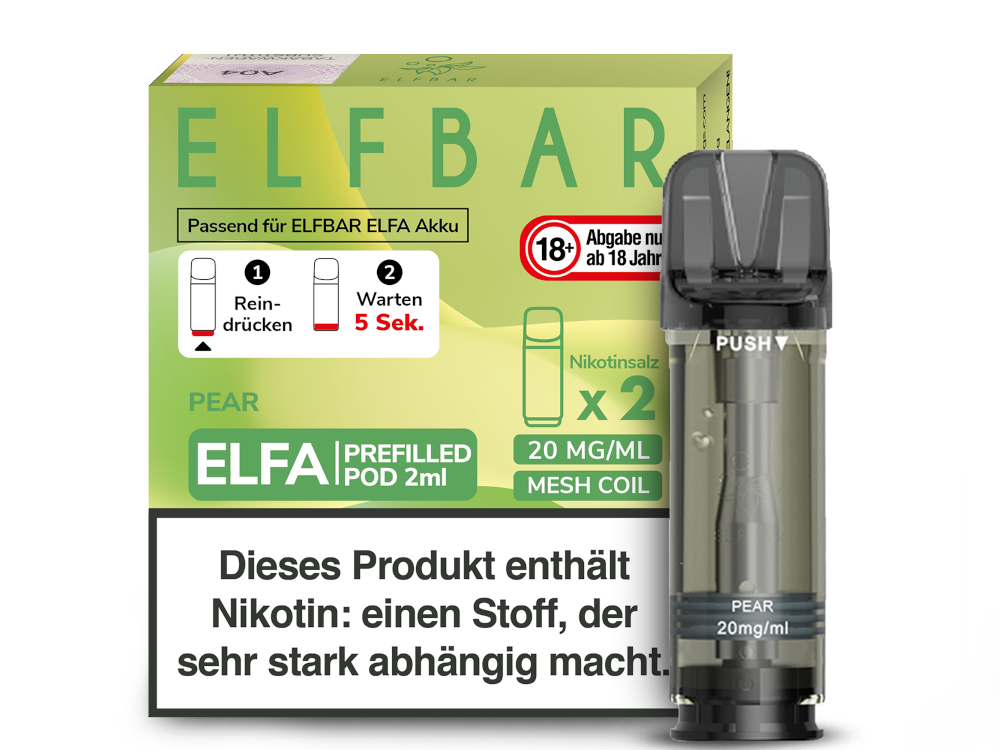 Elf Bar - Elfa - 2ml Prefilled Pods (2 Stück pro Packung)