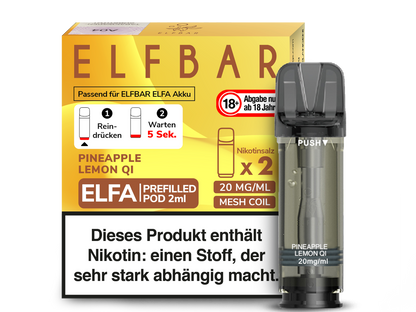 Elf Bar - Elfa - 2ml Prefilled Pods (2 Stück pro Packung)