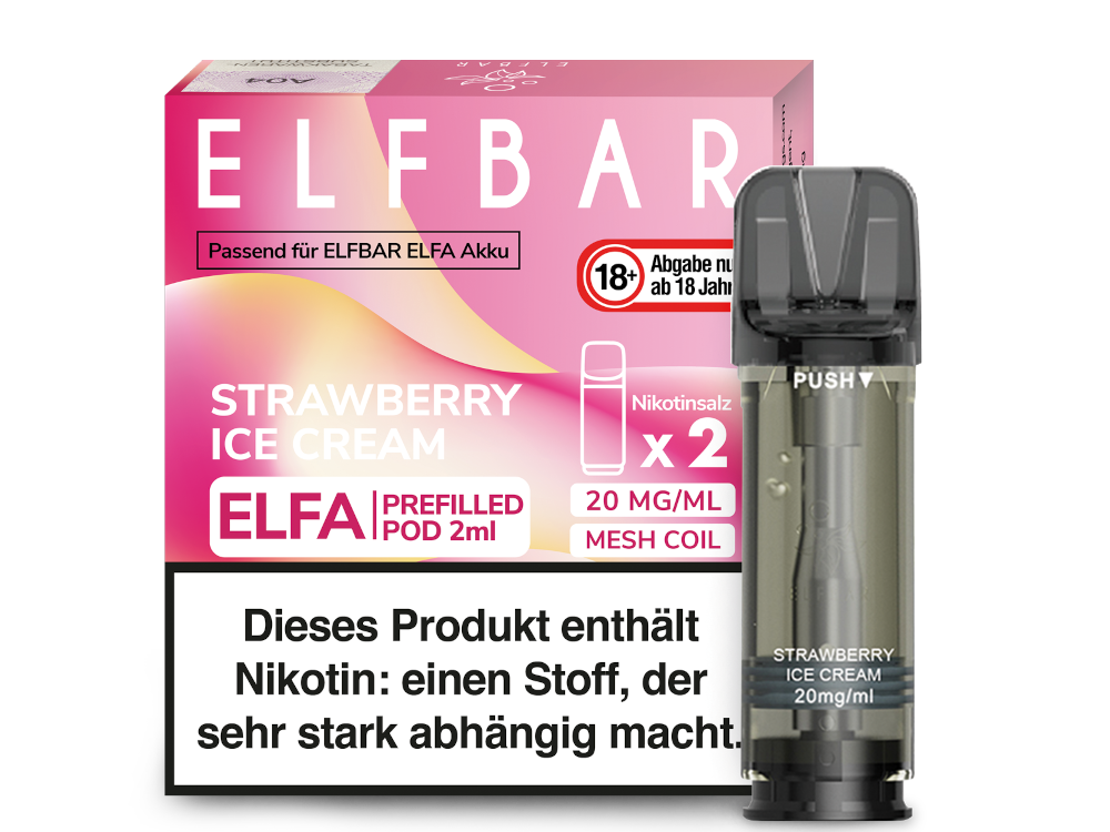 Elf Bar - Elfa - 2ml Prefilled Pods (2 Stück pro Packung)