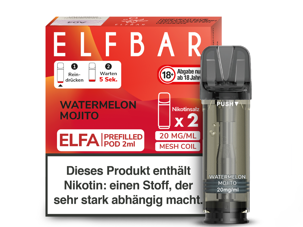 Elf Bar - Elfa - 2ml Prefilled Pods (2 Stück pro Packung)