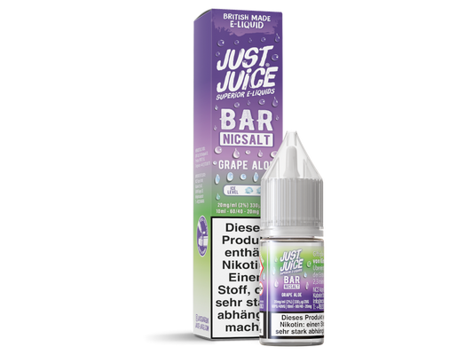 Just Juice - Bar - Grape Aloe - 10ml Fertigliquid (Nikotinsalz)