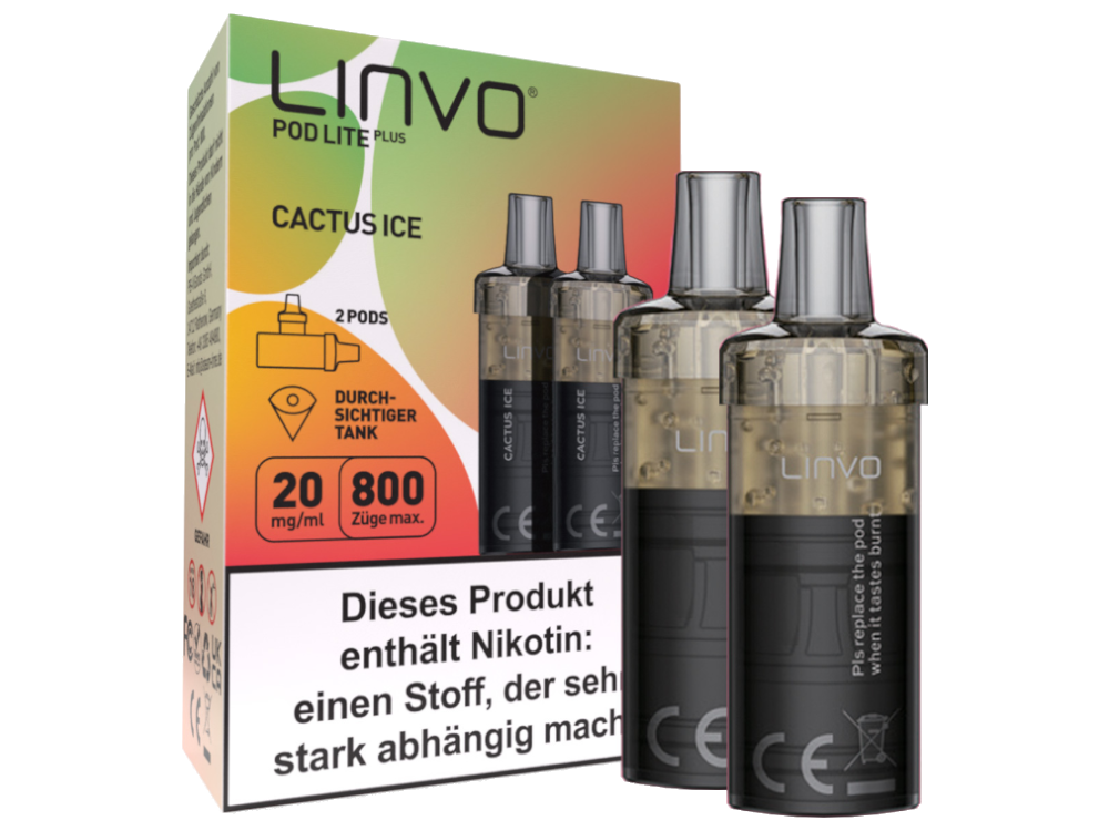 Linvo - Pod Lite Plus - 2ml Prefilled Cartridge (2 pieces)