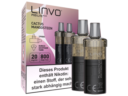 Linvo - Pod Lite Plus - 2ml Prefilled Cartridge (2 pieces)