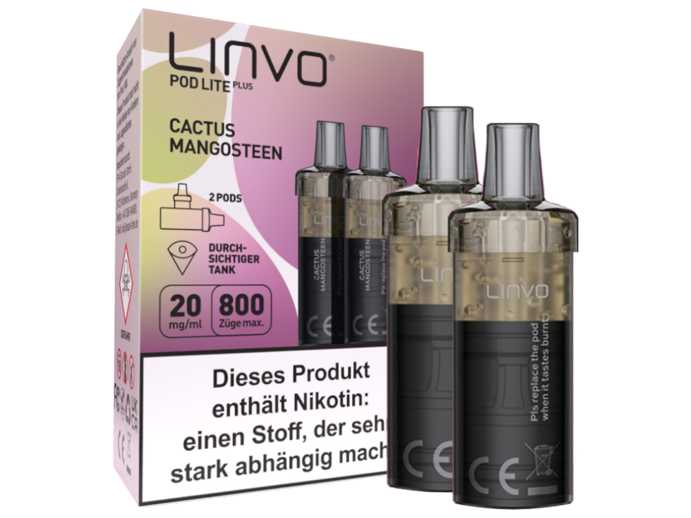 Linvo - Pod Lite Plus - 2ml Prefilled Cartridge (2 pieces)
